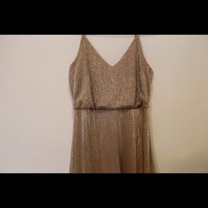 Gold metallic maxi dress!